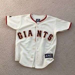 small SF Giants uniform, posey name on back